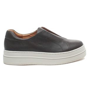 J Slides NOEL Dark Grey Distressed Leather (new)